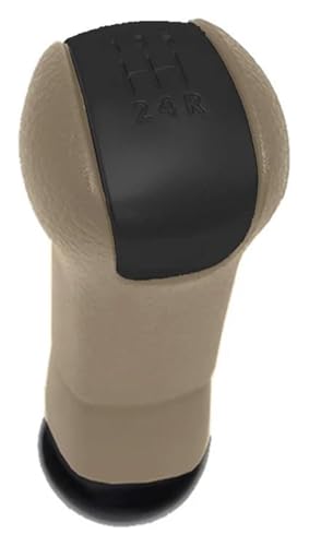 CAIZHICNC Schaltknauf Für N&issan Für Qashqai J10 Für X-Trail T31 Für Juke F15 Schaltknaufhebel Wechselgetriebe(Beige Black) von CAIZHICNC