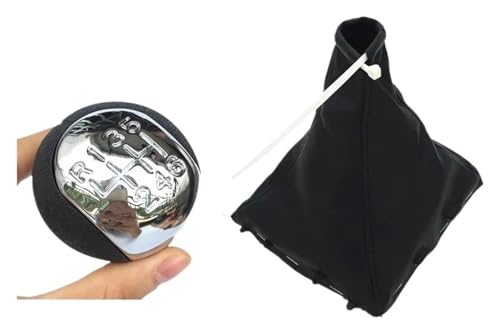 CAIZHICNC Schaltknauf Für Opel Für Vectra C 2002-2005 5 6 Geschwindigkeit Chrom Schaltknauf Hebel Stift Gamasche(Set 12345R) von CAIZHICNC