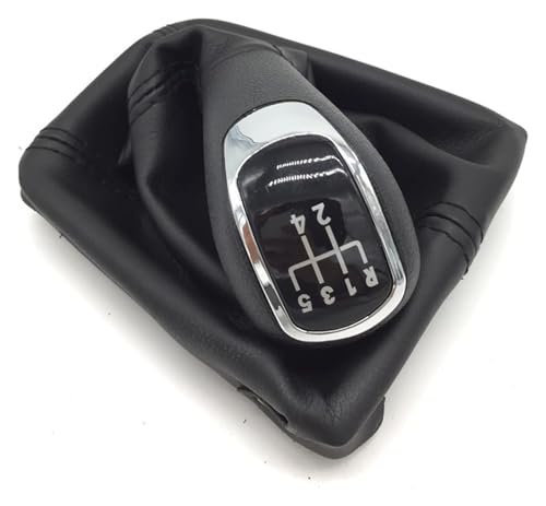 CAIZHICNC Schaltknauf Kompatibel mit Skoda Kompatibel mit Octavia II Kompatibel mit Superb 5 6 Gang Auto Manueller Schaltknauf Hebel Stick Kopfgriff Gamasche(5 Speed) von CAIZHICNC