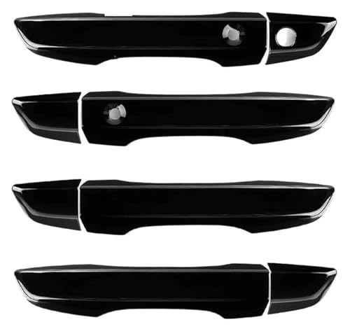 Kompatibel mit Civic Kompatibel mit Limousine Kompatibel mit Fließheck 2017-2021 Chrom Helle Schwarz Türgriff Dekoration Abdeckung Trim Set von CAIZHICNC