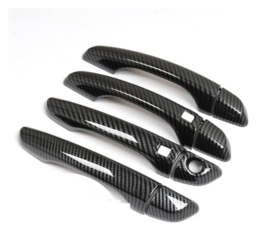 Kompatibel mit Opel Kompatibel mit Grandland X 2017-2021 Chrom Carbon Fiber Auto Türgriff Abckung Trim Aufkleber Styling(Color1) von CAIZHICNC