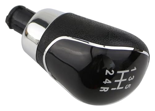 Schaltknauf Kompatibel mit Ford Kompatibel mit Focus 2 MK2 Kompatibel mit Fiesta Kompatibel mit Kuga Car Styling 5 6 Gang Schaltkopf Schaltknauf Ledermanschette(5 Speed Black Knob) von CAIZHICNC