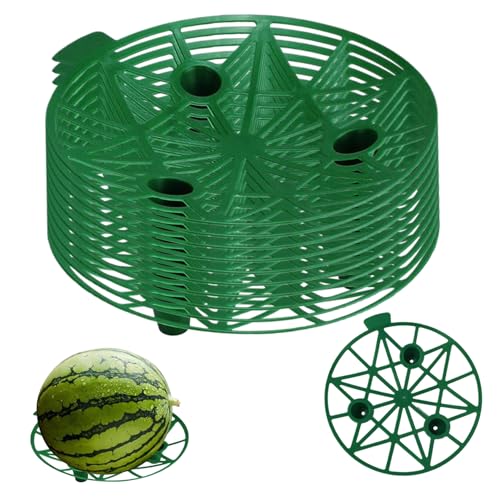 10 Packs Wassermelonenstütze 7, 7 'belüftete Kürbisständer stabil robuster Kunststoff -Wassermelonenhalter für Garten mit 3 Fuß Ständeranlagen für Cantaloupe, Honigtau, Kürbissestoffe von CAKEEYUM
