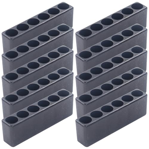 10 pcs Schraubendreher -Bithalter, 6 Löcher Kunststoff Sechskant Organizer Schraubendreher Kopfspeicherpace 1/4 Zoll Sechskant Shank von CAKEEYUM