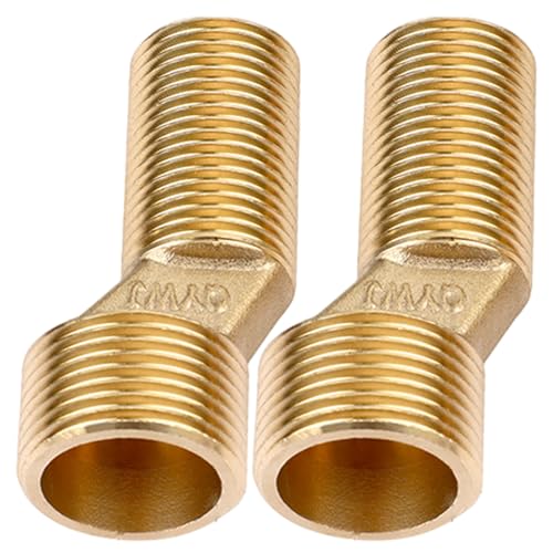 2pcs Duschkopfadapter, 3/4 -Durchmesserwinkel Verstellbarer Kupferarmaturadapter für Duschhahnhahnadapter, Schwenkkugel, Schwenk von CAKEEYUM