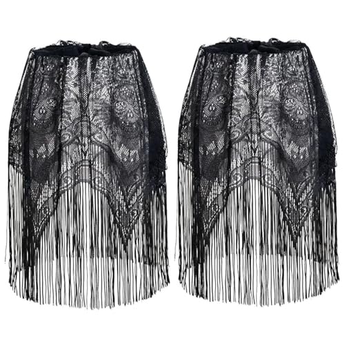 2pcs Gothic Lamp Shade 59x21 Zoll schwarzer Spitzenschädel Kopf Halloween Lampen Schattenabdeckung mit Quasten für Halloween -Themen -Party -Dekoration 2pcs Gothic Lamp Shade 59x21 Zoll schwarzer Spitzenschädel Kopf Halloween Lampen Schattenabdeckung mit Quasten für Halloween -Themen -Party -Dekoration von CAKEEYUM