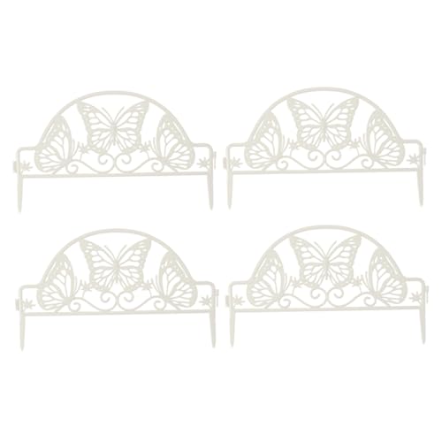 4pcs/festgelegte Gartenkante, Elegante weiße Schmetterlingszaunplatten -Paneelen dekorative Schutzrandgrenze für Gärten, Landschaftsgestaltung, Farmen 4pcs/festgelegte Gartenkante, Elegante weiße Schmetterlingszaunplatten -Paneelen dekorative Schutzrandgrenze für Gärten, Landschaftsgestaltung, Farmen von CAKEEYUM
