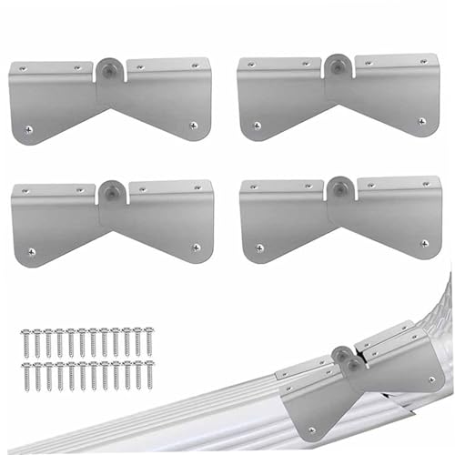 4pcs Downspout Scharniere Edelstahl -Rinnenscharnier mit Schrauben Easy DIY Installation auf beliebiger Größe Rechteck oder quadratischer Abwärtsspitze von CAKEEYUM