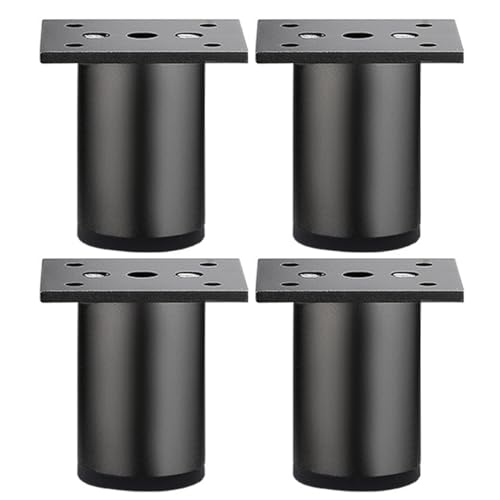 4pcs Möbelbeine verstellbare Aluminiumlegierungsschrank Beine runde Möbel Füße für Tischsofa Stuhlschreibtisch 2 Zoll von CAKEEYUM