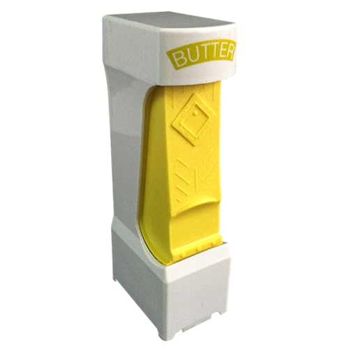 Butterschneider mit Edelstahlklinge, Lebensmittel-Butter-Slicer-Schneider und Keeper mit Deckel für Kühlschrank, Plastikbox einfacher Lagerung und Schnitt, Schneider Butterschneider mit Edelstahlklinge, Lebensmittel-Butter-Slicer-Schneider und Keeper mit Deckel für Kühlschrank, Plastikbox einfacher Lagerung und Schnitt, Schneider von CAKEEYUM