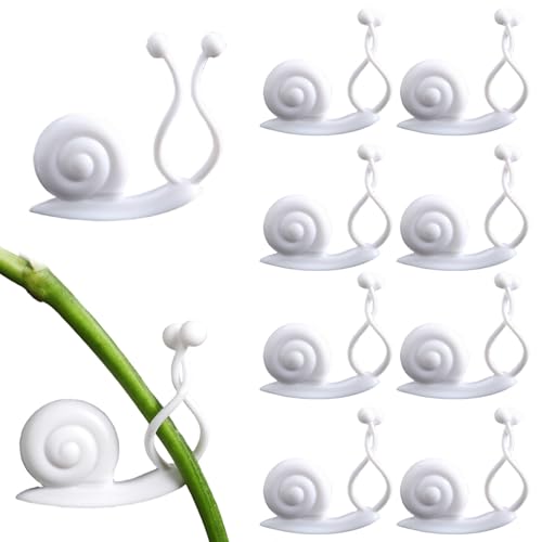 CAKEEYUM 10pcs Pflanzen Weinwandklammern Schneckenform selbst kleber Pflanzenklammern Plastikwandbehandlung Hilfshalter für Innenräume im Freien weiße Rebe C. CAKEEYUM 10pcs Pflanzen Weinwandklammern Schneckenform selbst kleber Pflanzenklammern Plastikwandbehandlung Hilfshalter für Innenräume im Freien weiße Rebe C. von CAKEEYUM