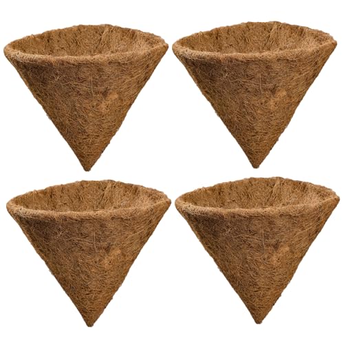 CAKEEYUM 4PCS Kokosnuss -Pflanzer -Liner, 12 -Zoll -Kegelkokosfaser -Pflanzer -Liner, biologisch abbaubare Blütenschifftiner für Innengarten im Innenbereich, Faserpflanze CAKEEYUM 4PCS Kokosnuss -Pflanzer -Liner, 12 -Zoll -Kegelkokosfaser -Pflanzer -Liner, biologisch abbaubare Blütenschifftiner für Innengarten im Innenbereich, Faserpflanze von CAKEEYUM