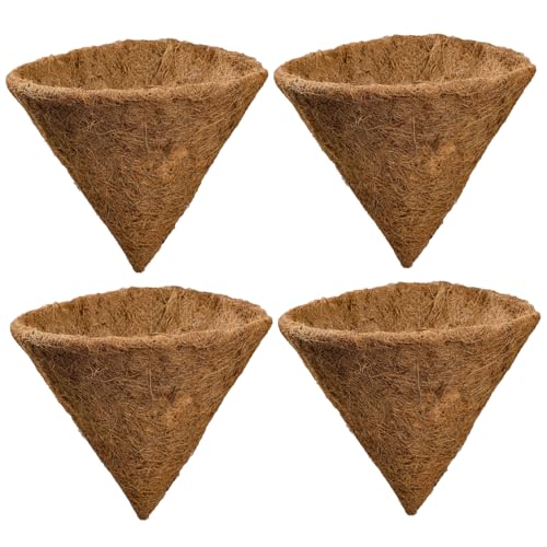 CAKEEYUM 4PCS Kokosnuss -Pflanzer -Liner 12 -Zoll -Kegelformkokosfaser -Pflanzer -Liner Biologisch abbaubare Blütenscheibe für Innengarten im Freien Garten Faser P. CAKEEYUM 4PCS Kokosnuss -Pflanzer -Liner 12 -Zoll -Kegelformkokosfaser -Pflanzer -Liner Biologisch abbaubare Blütenscheibe für Innengarten im Freien Garten Faser P. von CAKEEYUM
