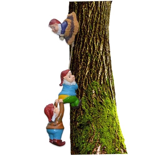 CAKEEYUM Baumklettern Gnom Gartendekoration Klettern Gnomes Baum Hugger Gartenbaum Ornament Outdoor Baumskulptur für Zaundekoration CAKEEYUM Baumklettern Gnom Gartendekoration Klettern Gnomes Baum Hugger Gartenbaum Ornament Outdoor Baumskulptur für Zaundekoration von CAKEEYUM