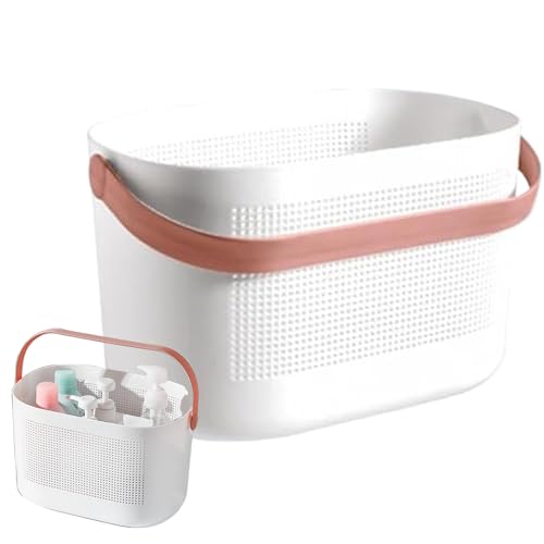 CAKEEYUM Duschcaddy tragbar, 11.8x7.5x7.1 '' Plastik -Duschkorb mit Griff schneller Entwässerung und Trocknung Mesh Dusch Caddy für Badezimmer, Fitnessstudio, Camping, Reisen und Lagerung von CAKEEYUM