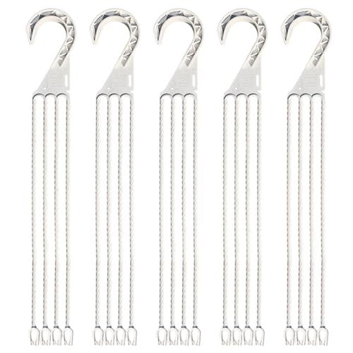 CAKEEYUM Hängende Korbhaken 5pcs 17, 7 Zoll Pflanzentopf mit 4 Haken Plastikhänge Korbkette für Blüten Vogelfutterlaternen CAKEEYUM Hängende Korbhaken 5pcs 17, 7 Zoll Pflanzentopf mit 4 Haken Plastikhänge Korbkette für Blüten Vogelfutterlaternen von CAKEEYUM