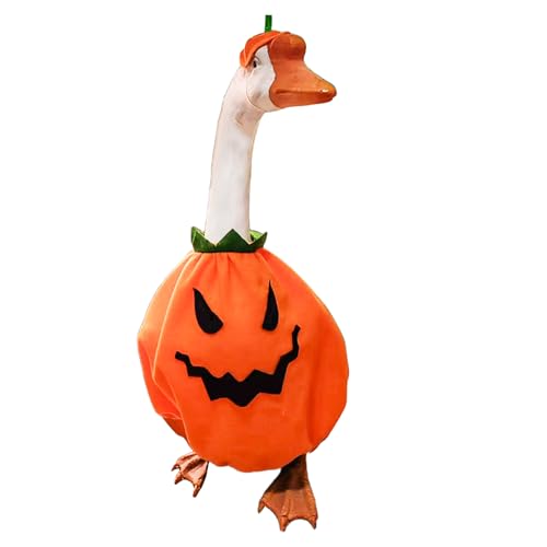 CAKEEYUM Halloween Gänse Outfit Orange Kürbis Halloween Goosen Kleidung mit Hut für Zementgarten Rasenplastik Ente CAKEEYUM Halloween Gänse Outfit Orange Kürbis Halloween Goosen Kleidung mit Hut für Zementgarten Rasenplastik Ente von CAKEEYUM