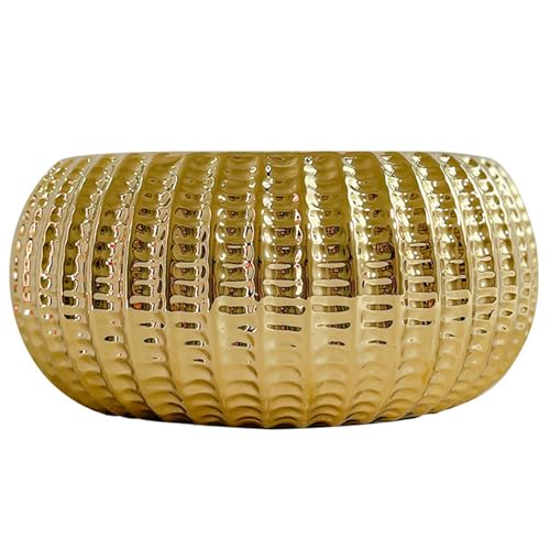 CAKEEYUM Keramikblumentöpfe, 9, 1 x 4, 3 Zoll Goldener kleinen Keramiktöpfe für Pflanzen, dekorativer runder Pflanzer für den Balkon des Heimbüros CAKEEYUM Keramikblumentöpfe, 9, 1 x 4, 3 Zoll Goldener kleinen Keramiktöpfe für Pflanzen, dekorativer runder Pflanzer für den Balkon des Heimbüros von CAKEEYUM