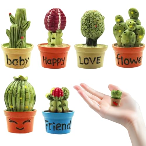 CAKEEYUM Mini Cactus Scharnierköpfe Dekorative Top -Set aus 7 Scharnierköpfen magnetische Scharnierkopf -Topper - Topfpflanzen Türscharnierkopf nach Hause Dekoration von CAKEEYUM