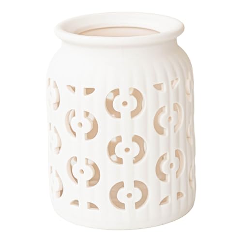 CAKEEYUM Orchid Töpfe 3 6x4 8 Zoll Keramikpflanztöpfe zum Wiederholten atmungsaktierbarer geschlitzter Pflanzer für Wohnzimmer Schlafzimmer Balkone Fensterbänke von CAKEEYUM