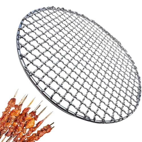 CAKEEYUM Runde Grillrost 7 hitzebeständige Edelstahlgrillgitter Ersatz tragbar. von CAKEEYUM