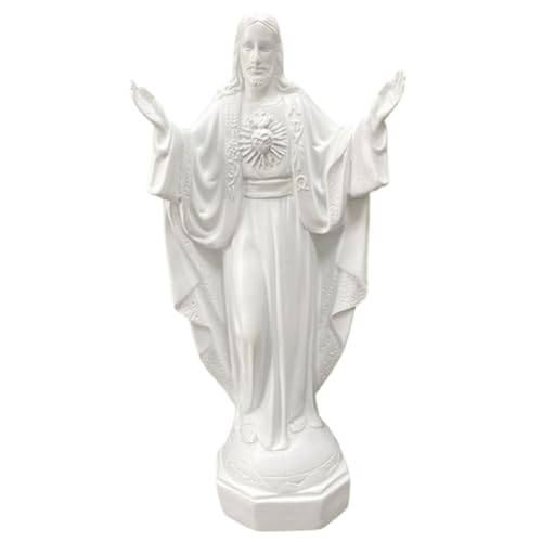 CAKEEYUM St. Francis Garden Statue Outdoor 11, 6 x 5, 3 Zoll Friedliche Harz Religiöse Statuen für Patio Rasen zu Hause von CAKEEYUM