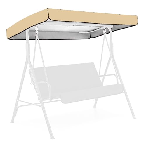CAKEEYUM Swing -Baldachin Ersatz 84x48 wasserdichtes UV -Widerstand Oxford Stoff Silber Beschichtung Swing Baldachin Ersatztop mit Befestigungsseil im Freien Schwung Abdeckung Terrassenschwung Teile CAKEEYUM Swing -Baldachin Ersatz 84x48 wasserdichtes UV -Widerstand Oxford Stoff Silber Beschichtung Swing Baldachin Ersatztop mit Befestigungsseil im Freien Schwung Abdeckung Terrassenschwung Teile von CAKEEYUM