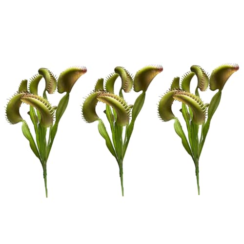 CAKEEYUM Venus Flytrap, 3pcs 15, 8 Zoll künstliche Venus-Fliegen-Trap-Pflanzen, lebensechter 8-Kopf-Fliegenfalle-Kostüm, Wiederverwendbare Kunstpflanzen für Büro-Heimtisch Vase Garden Innenräume CAKEEYUM Venus Flytrap, 3pcs 15, 8 Zoll künstliche Venus-Fliegen-Trap-Pflanzen, lebensechter 8-Kopf-Fliegenfalle-Kostüm, Wiederverwendbare Kunstpflanzen für Büro-Heimtisch Vase Garden Innenräume von CAKEEYUM
