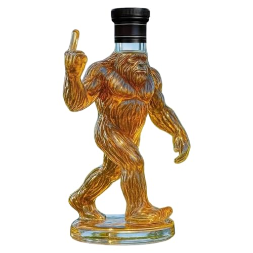 CAKEEYUM Whisky -Dekanter Lustiger Gorilla Glassweinkanter mit rebellischer Finger einzigartige Whiskyflasche für Home Dining Bar Decor, C. von CAKEEYUM
