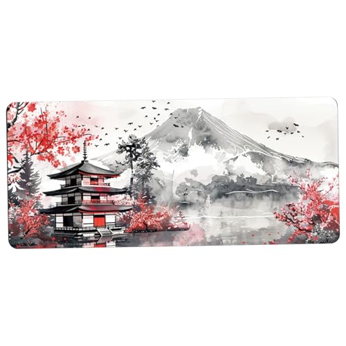 Cherry Blossom Mouse Pad, 12 x 31, 5 Zoll japanisches Maus-Pad mit nicht skidischer Basis, wasserfestes Oberflächenschreibtischmatte für Computer, Büro und Spiele Cherry Blossom Mouse Pad, 12 x 31, 5 Zoll japanisches Maus-Pad mit nicht skidischer Basis, wasserfestes Oberflächenschreibtischmatte für Computer, Büro und Spiele von CAKEEYUM