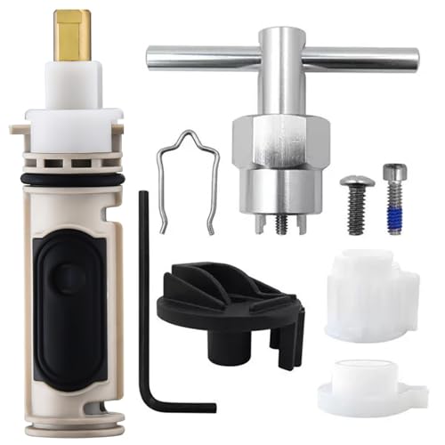 Duschpatronen -Ersatzkit, professionelle Duschventilpatrone mit Entfernungstool und Griffadapter zur Reparatur Duschpatronen -Ersatzkit, professionelle Duschventilpatrone mit Entfernungstool und Griffadapter zur Reparatur von CAKEEYUM