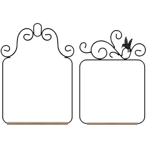 Hummingbird Swings and Barches 2PCS Wetterfest rostfeste Metallrahmen Vogelschwung mit hölzernem Dübel elegant für den Zufallsstil Hummingbird Swing, Schwankungen und Barchen im Freien im Freien F von CAKEEYUM