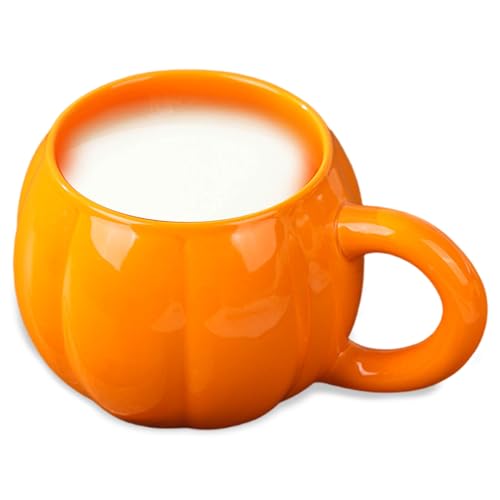 Kürbis Tasse süße Keramik Halloween Tassen Orange Cartoon Kürbis Kaffeetasse für den, Thanksgiving, Weihnachten, Halloween Kürbis Tasse süße Keramik Halloween Tassen Orange Cartoon Kürbis Kaffeetasse für den, Thanksgiving, Weihnachten, Halloween von CAKEEYUM