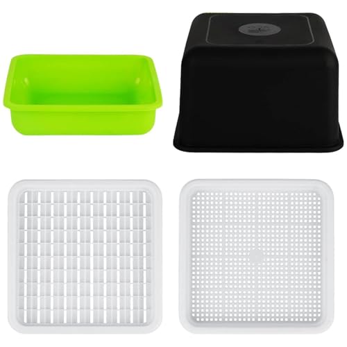 Microgreens Züchtung von Tabletts 10x12 '' 100 Löcher Sprossen Wachstumskit umfasst Schattenabdeckung Pflanzplatte und Wasserschale wiederverwendbare Samenstarterschale für Erdnussmikrogreens Tra Microgreens Züchtung von Tabletts 10x12 '' 100 Löcher Sprossen Wachstumskit umfasst Schattenabdeckung Pflanzplatte und Wasserschale wiederverwendbare Samenstarterschale für Erdnussmikrogreens Tra von CAKEEYUM