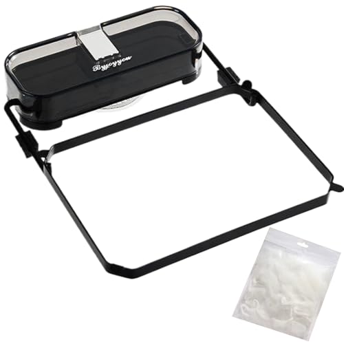 Saugnapfspüle Sink Sieb abnehmbarer Spüle Sink Sieb für Lebensmittelabfälle mit 50 Filternetzbeuteln faltbare Filterfilterfestes rostfreies (schwarz). von CAKEEYUM