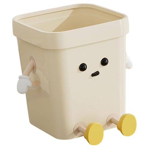 Süße Mülleimer, 16l süßer Cartoon PP Plastikmüll mit Augen, Händen und Beinen, offener Abfallkorb für Küche, Badezimmer, Büro Süße Mülleimer, 16l süßer Cartoon PP Plastikmüll mit Augen, Händen und Beinen, offener Abfallkorb für Küche, Badezimmer, Büro von CAKEEYUM