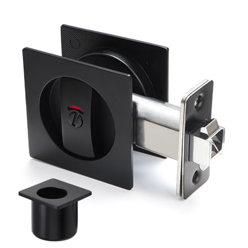 Taschentür lockert schwere schwarze Taschen -Tür -Hardware mit Indikator für Badezimmer von CAKEEYUM