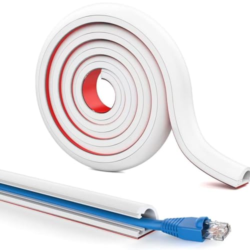 Wandschnurreiter, 6, 6 Fuß Selbstklebendes wasserdichtes Wandkabel, flexibler PVC-Kabel Concealer für Zuhause und Büro Wandschnurreiter, 6, 6 Fuß Selbstklebendes wasserdichtes Wandkabel, flexibler PVC-Kabel Concealer für Zuhause und Büro von CAKEEYUM