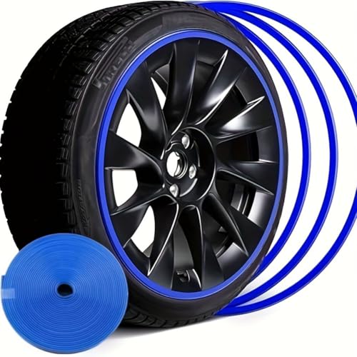 CAKERS Zierstreifen für Autoräder,Kompatibel mit Opel OMAX Vectra Astra Zafira Insignia, Autoteile,Blue von CAKERS