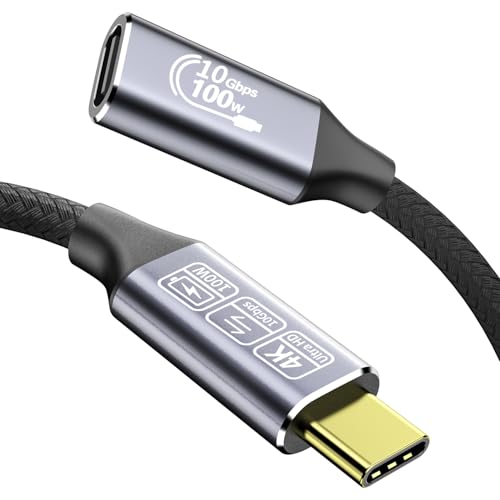 CAKOBLE usb c verlängerung kurz,[10Gpbs/100W und 4K@144Hz] usb c stecker auf usb c buchse usb c verlängerung 0,2m kompatibel mit iPhone 16/15 Pro Max, MacBook Pro,Samsung Galaxy S24/S23 von CAKOBLE