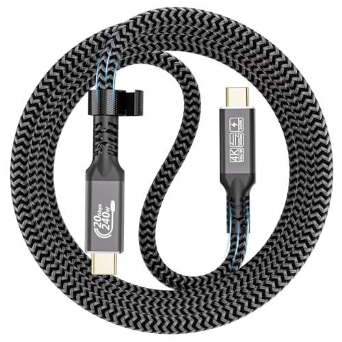 CAKOBLE USB C Kabel 2m,240W USB C 3.2 Gen2 Kabel 20 Gbps Ladekabel, USB C Monitor 4K@60Hz Kompatibilität Thunderbolt 4 Kabel für i-Phone 15, MacBook iPad Pro, Samsung S24/S22 von CAKOBLE