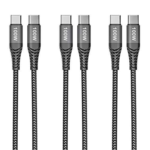 CAKOBLE USB C Kabel auf USB C, [3 Pieces/2M], 100W 20V/5A PD QC 3.0 USB C Kabel Schnellladekabel for MacBook, Samsung Galaxy S22/S21/S20, iPad Pro, Xiaomi,Huawei… von CAKOBLE