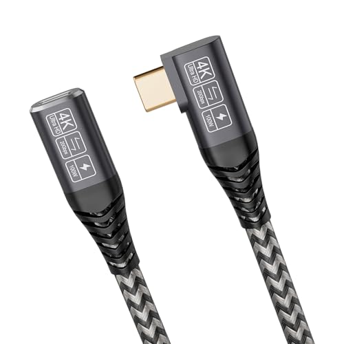 CAKOBLE USB C Verlängerung 1M 20Gbps 100W/5A,USB C Kabel Verlängerung Unterstützt USB 3.2 Gen2,USB 3.1, USB 3.0, 4K@60Hz Kompatibel USB C Hub/MacBook/USB C ladegerät usb c verlängerung 90 grad von CAKOBLE