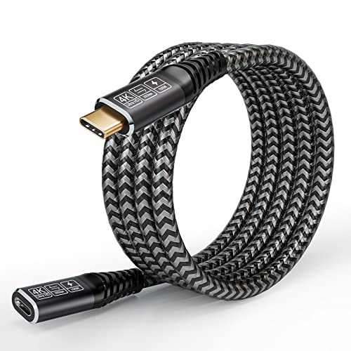 CAKOBLE USB C Verlängerung 5m, 20Gbps 100W/5A USB C Buchse auf USB Stecker USB C Kabel Verlängerung, Unterstützt USB 3.2,USB 3.1,4K@60Hz USB 3.2 Verlängerung Kompatibel Hub/MacBook/USB C ladegerät von CAKOBLE