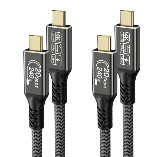 CAKOBLE usb c kabel 50cm,[2 Stück 0.5m] usb 3.2 kabel,20 Gbps usb c datenkabel,PD 3.1 240W Schnellladekabel,4K@144Hz Video usbc auf usbc 50cm für Laptop,Mobiltelefon,usb c auf usb c kabel 0 5m von CAKOBLE