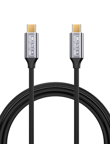 USB-C to USB-C 3.1 Gen2 Cable 10Gbps Data Transfer, 100W 20V/5A USB Type C PD Fast Charging Cable 4K Video Output Compatible with Thunderbolt 3, MacBook Pro, Galaxy S21 (3M) USB-C to USB-C 3.1 Gen2 Cable 10Gbps Data Transfer, 100W 20V/5A USB Type C PD Fast Charging Cable 4K Video Output Compatible with Thunderbolt 3, MacBook Pro, Galaxy S21 (3M) von CAKOBLE