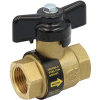 Messing Kugelhahn 1/2 Zoll ig/ig mit Rückschlagventil und Flügelgriff von CALEFFI
