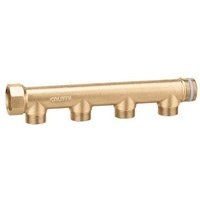 Einfacher Verteiler mit Gehäuse aus entzinkungsbeständiger-Legierung Caleffi 354 3/4 - 5 von CALEFFI