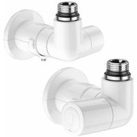 Heizkörperventil, Durchgangsform High Style Caleffi 4003-4004 Recht - weiß von CALEFFI