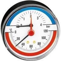 Thermomanometer, 1/2' Anschluss hinten. Bar 0-6, 0-120 °c Caleffi 503060 0-6 von WEBMARKETPOINT